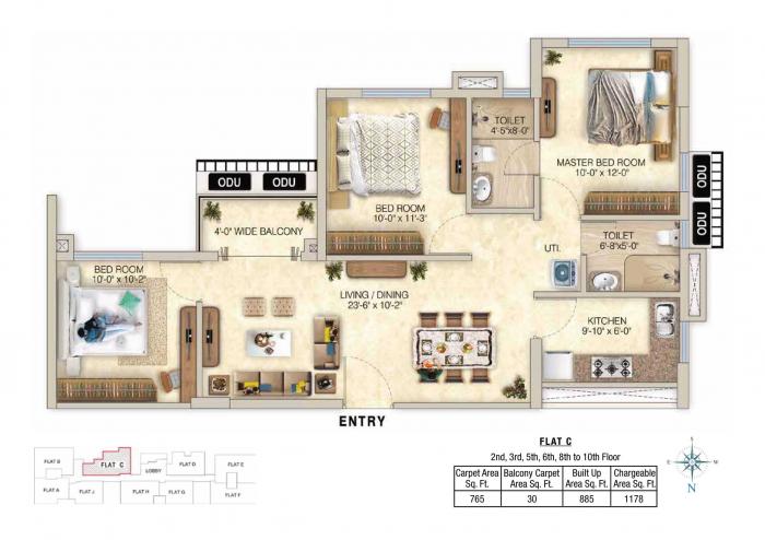Pushp Vihar - Floor Plan