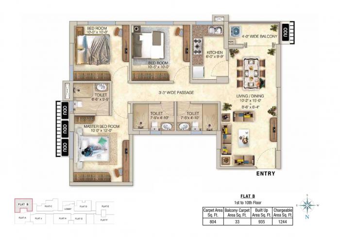 Pushp Vihar - Floor Plan