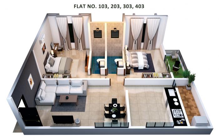 Gokuldham Height - Floor Plan