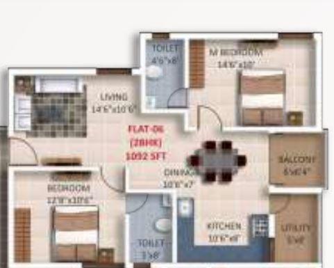 Saritha Fortune - Floor Plan