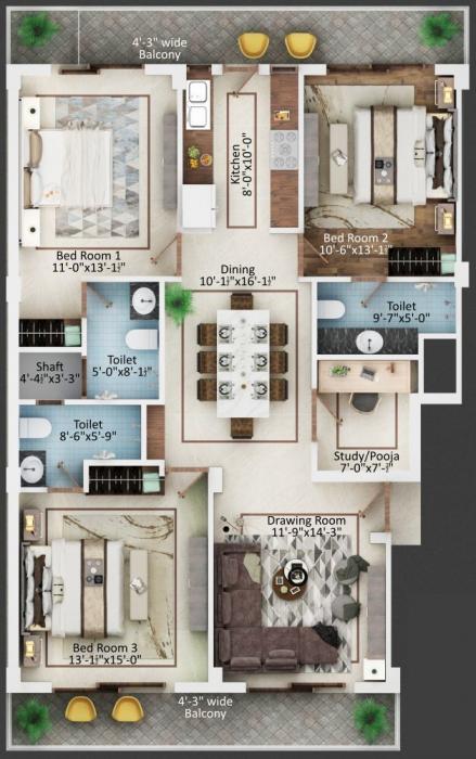 Krishna Atlantis - Floor Plan
