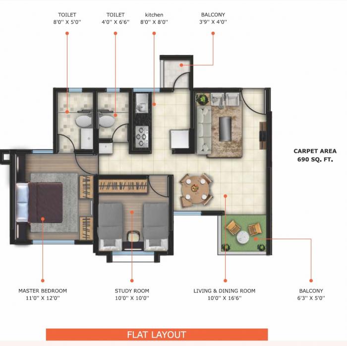 Saffron Amber - Floor Plan