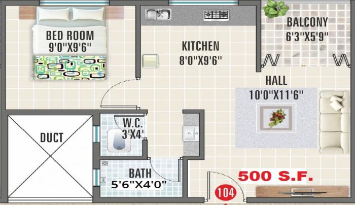 Krushna Pride 1 - Floor Plan