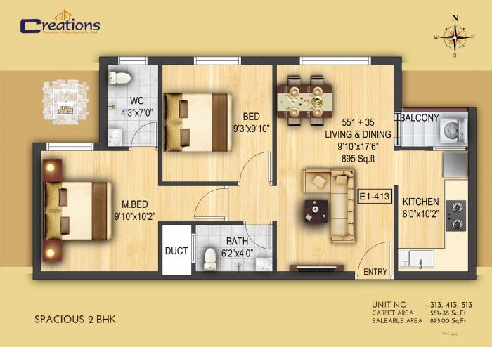 Creations Ecstasy - Floor Plan