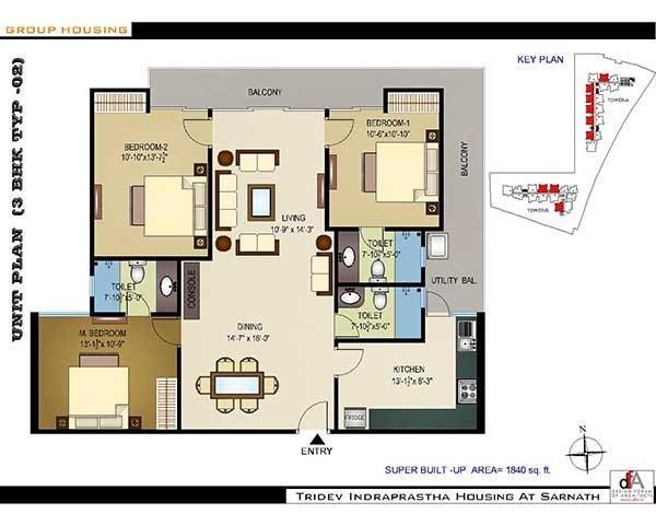 Tridev Indraprastha - Floor Plan