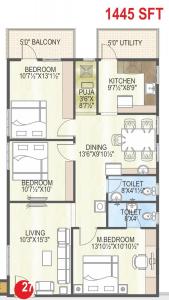 Abhiram's Touchstone Towers - Floor plan