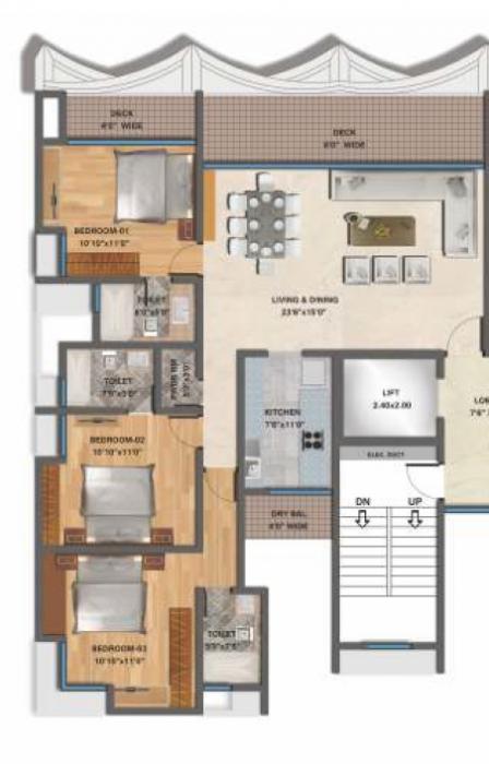 Karmaa Galaxy - Floor Plan
