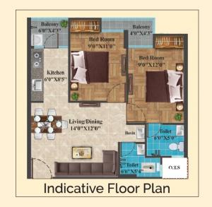 Parshvanath Dream Homes - Floor plan