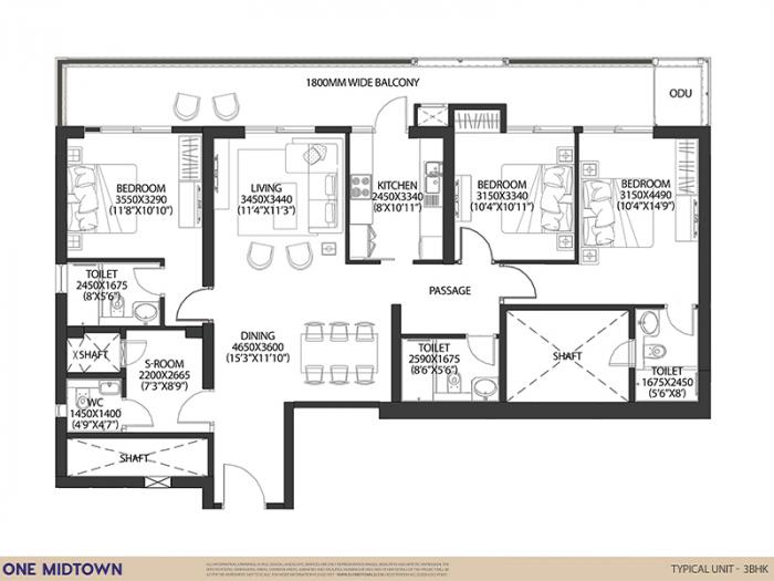 DLF One Midtown - Floor Plan