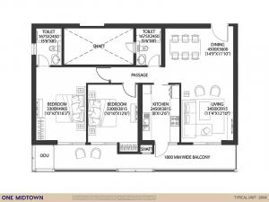 DLF One Midtown - Floor plan