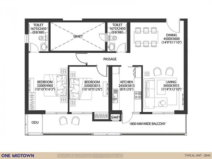 DLF One Midtown - Floor Plan