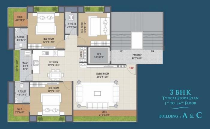 Unity River Ratan - Floor Plan
