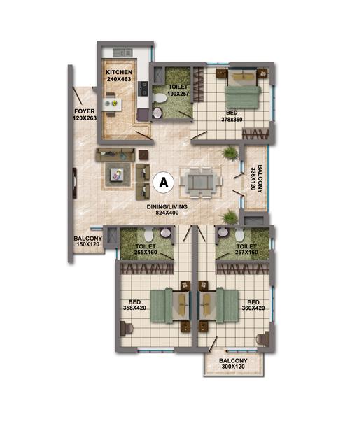 Silver Cascade - Floor Plan