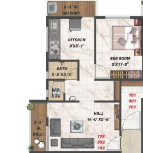 Krushna Pride 2 - Floor plan