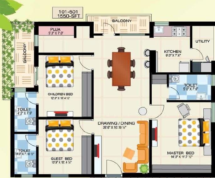 Satya Samrudhi - Floor Plan