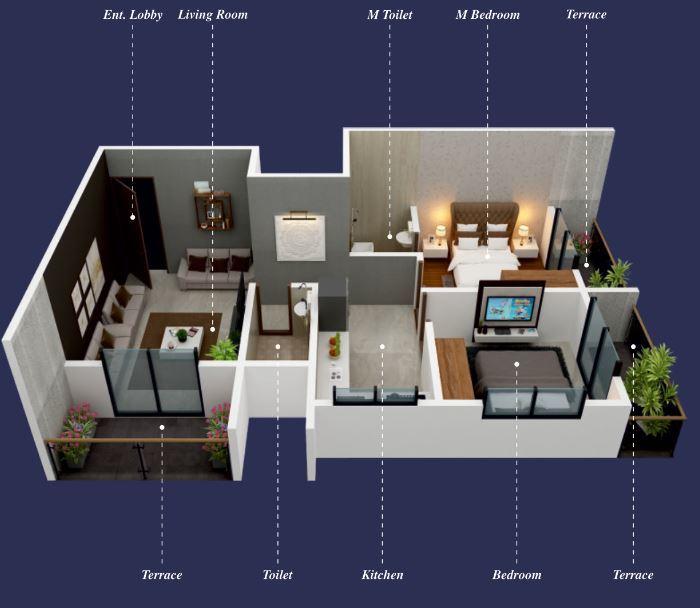 Krushnav Della Regency - Floor Plan