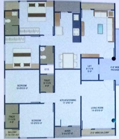 Dwarkesh Residency - Floor Plan