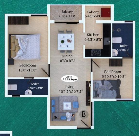 Gujans Paripalana Phase 2 - Floor Plan
