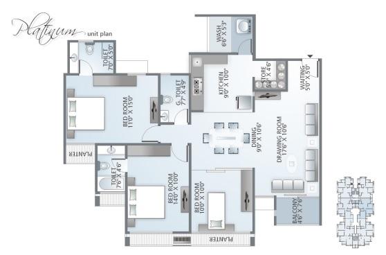 Dharmadev Neelkanth Riverview - Floor Plan
