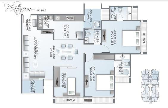 Dharmadev Neelkanth Riverview - Floor Plan