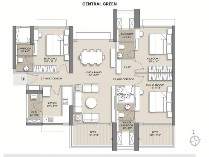 Courtyard Asteria B - Floor Plan