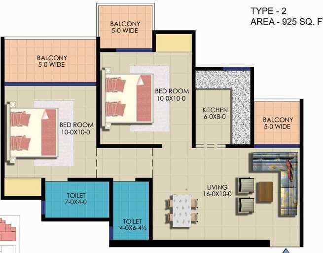 Ekdant Rawal Residency - Floor Plan