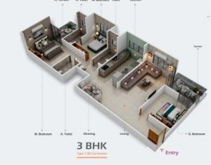 Swaraaj Paradise - Floor plan
