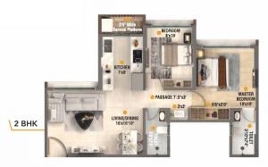 Rustagi Aarambha - Floor plan