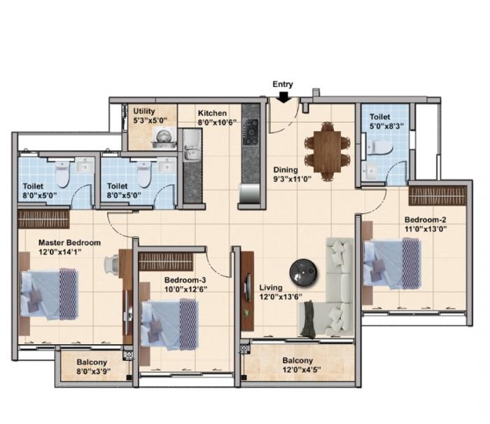 TVS Emerald Elements - Floor Plan