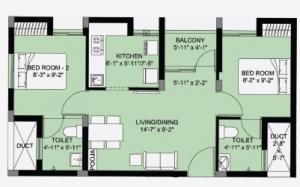 Arun Excello Tilang - Floor plan