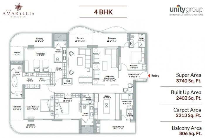 Unity The Amaryllis Phase IV - Floor Plan