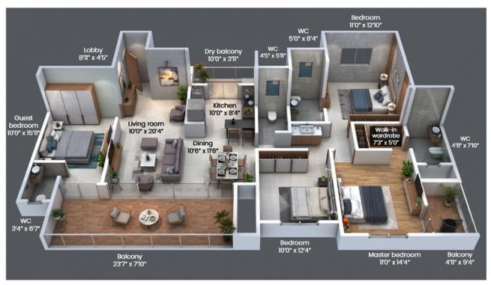 57 Midtown - Floor Plan