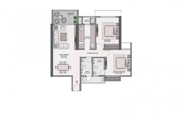 Kashish Park Tower C-1 - Floor Plan