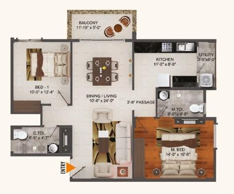 Poorvi Sang - Floor Plan