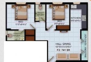 Sun Udhayams Sai Adhinath - Floor plan