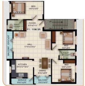 Sun Udhayams Sai Adhinath - Floor plan