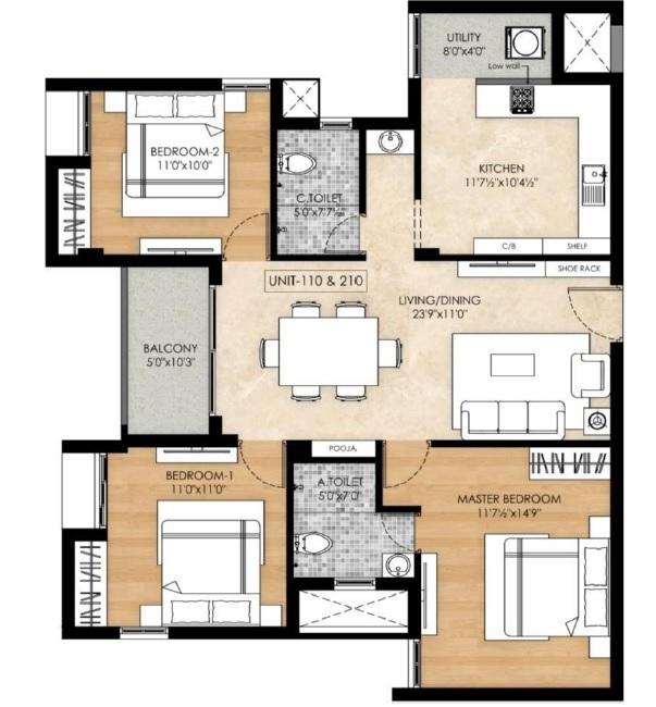 Kailash Apartment - Floor Plan
