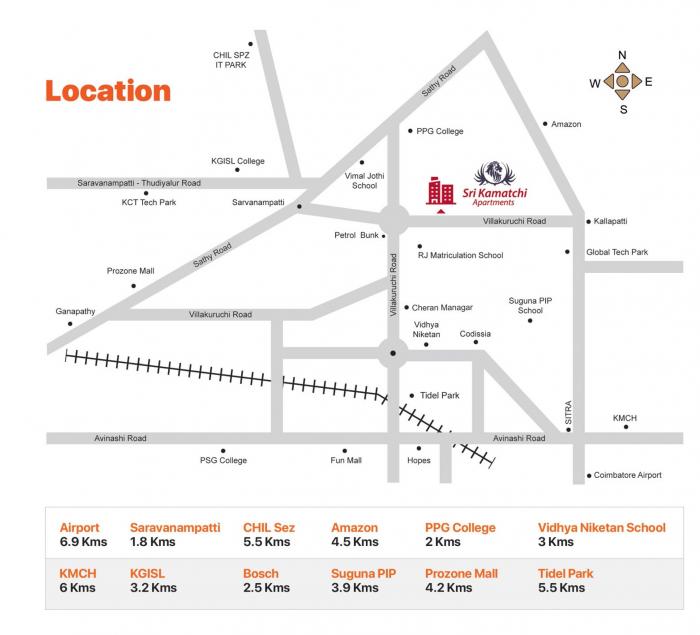 MRK Kamatchi Apartment - Locality