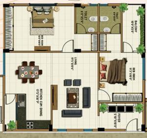 MRK Kamatchi Apartment - Floor plan