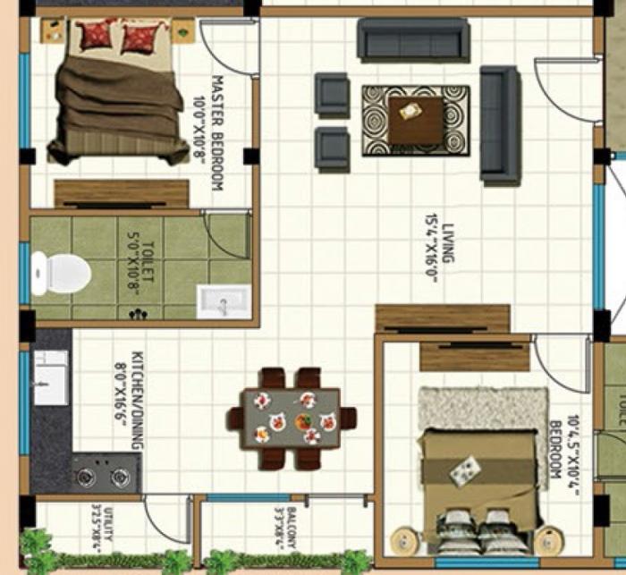 MRK Kamatchi Apartment - Floor Plan