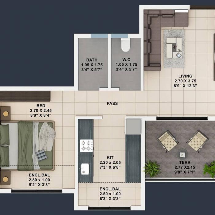 Konnark Oasis - Floor Plan