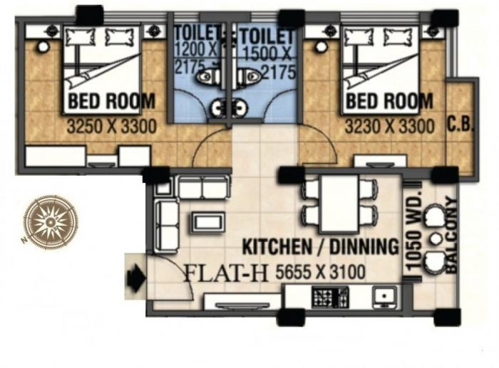 Radhashree 30 - Floor Plan
