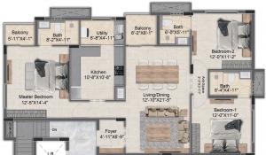 Pushkars Temple Tree - Floor plan