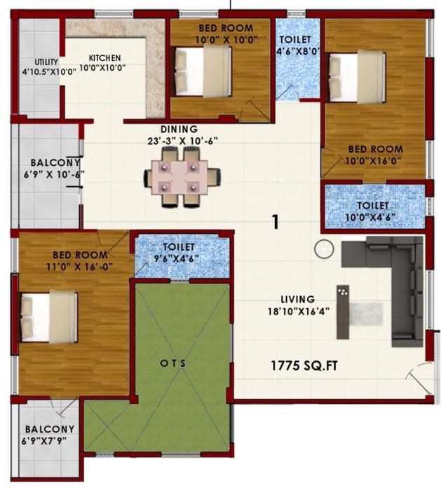 Patteeswara Heritage - Floor Plan