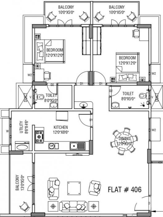 V K Odessy - Floor Plan