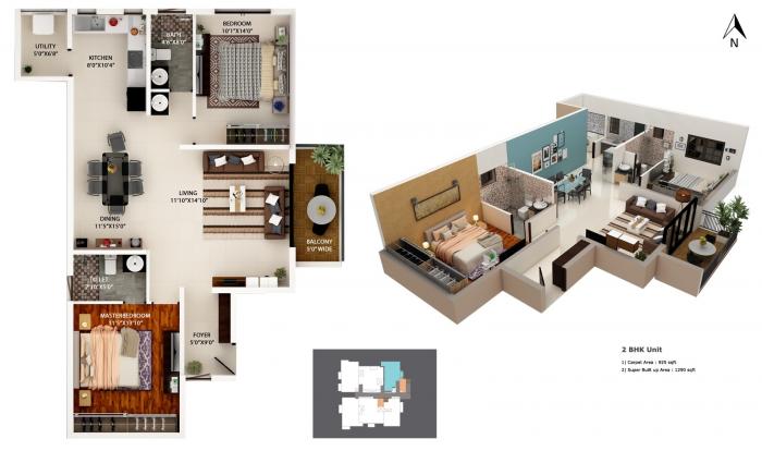 Aakar Acropolis D& B - Floor Plan