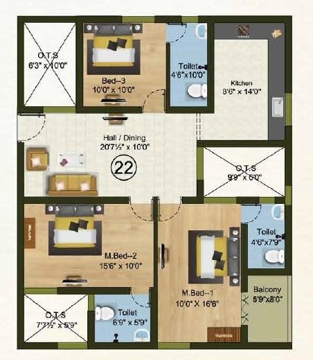 Sree Dakshas Menpani - Floor Plan