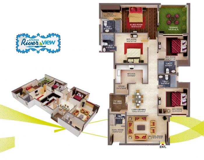 Aparna River View - Floor Plan