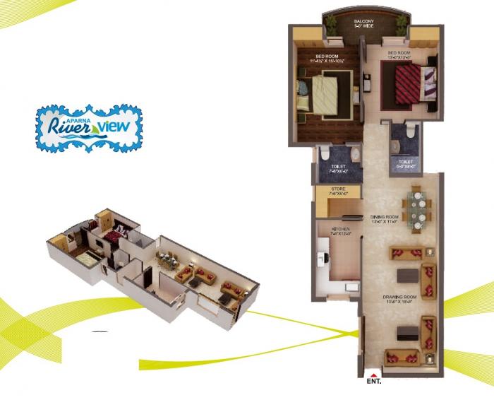 Aparna River View - Floor Plan