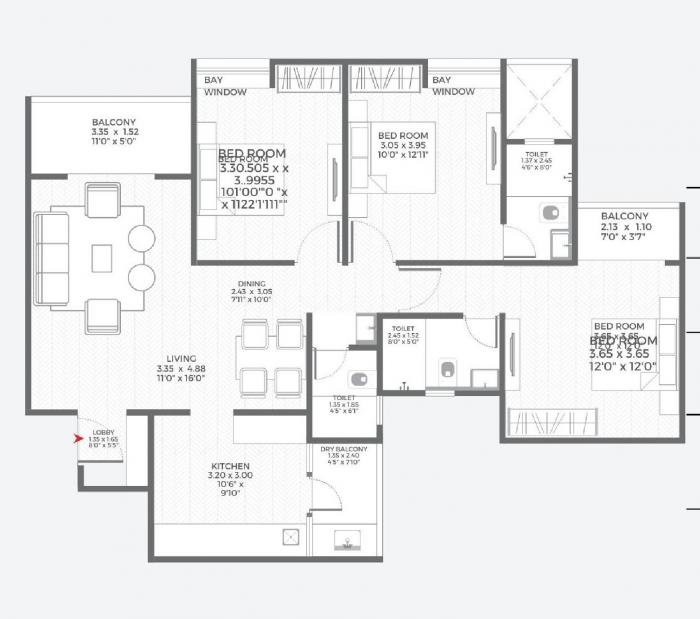 The Trinity - Floor Plan
